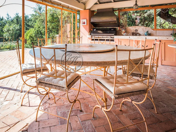 Stone Table 5 - Round stone table with Lazy Susan by GH LAZZERINI - view 2